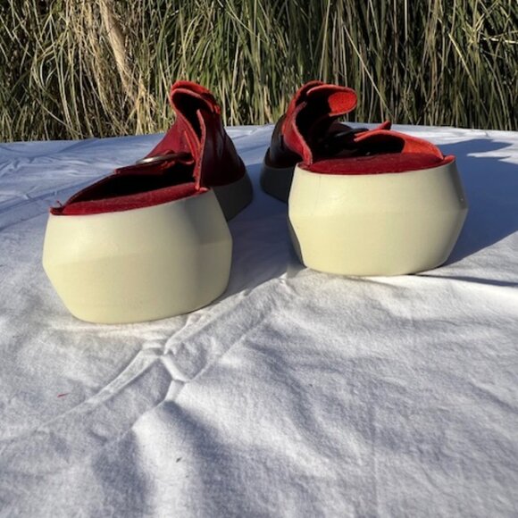 Fly London Boll Red Leather Clog Euro Size 41 - Picture 5 of 6